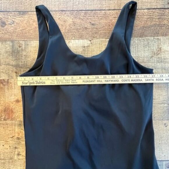 Girlfriend Collective Black Bike Unitard Size XXL Shelf Bra Bike Short Tank - Picture 6 of 8